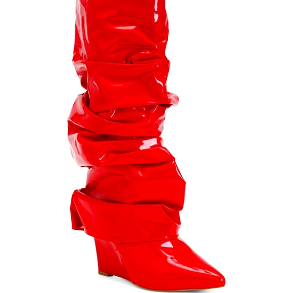 Knee High Fold Over Boots - Picture 1 of 5